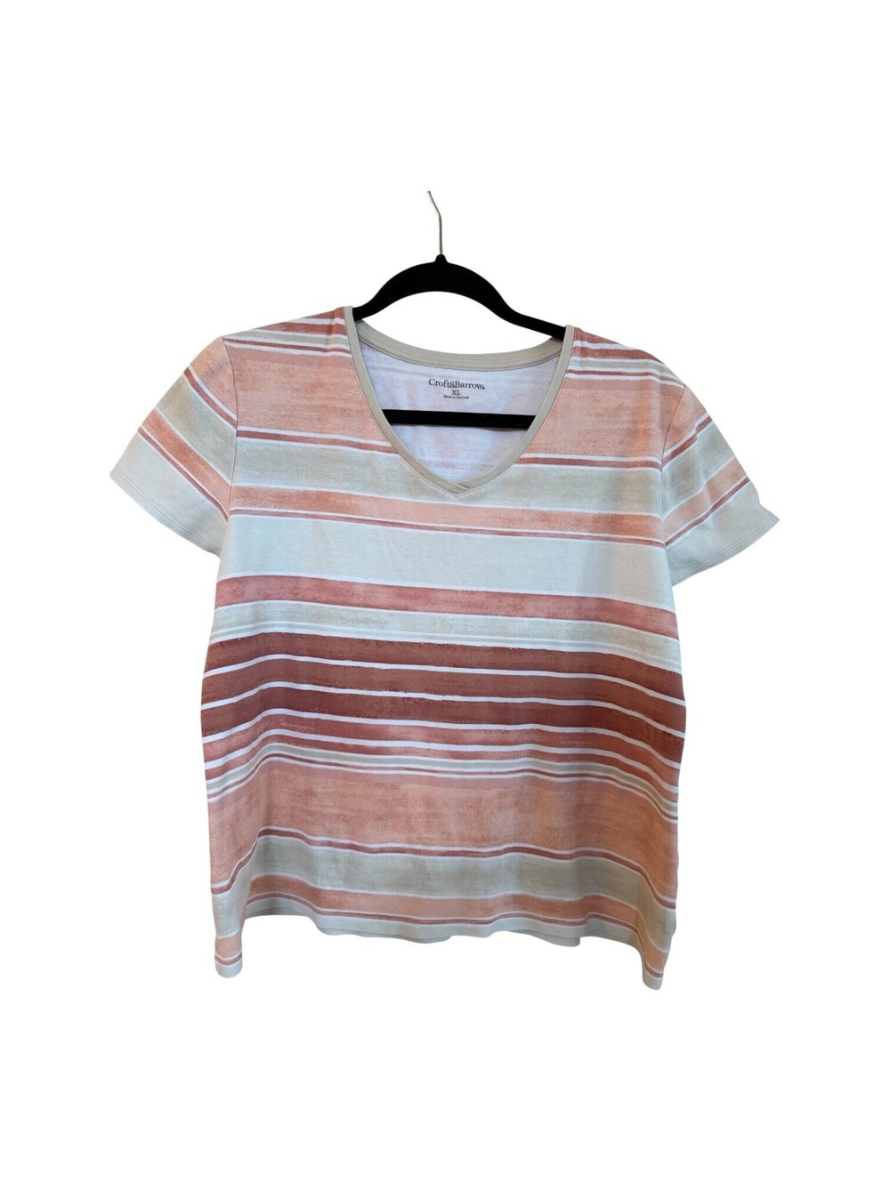 croft and barrow Shortsleeve Striped Shirt Sz. XL